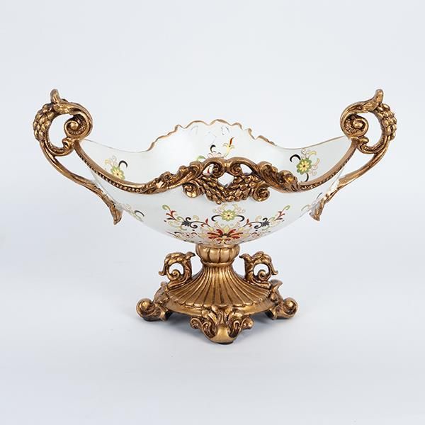 ΦΟΝΤΑΝΙΕΡΑ ΠΟΛΥΡΕΖΙΝ ΛΕΥΚΗ - ΧΡΥΣΗ 35x20x23cm Eurolamp 752-21013