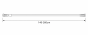140-260 Ø22mm white βραχίονας μπάνιου πτυσσόμενος MRShome DC-022140W
