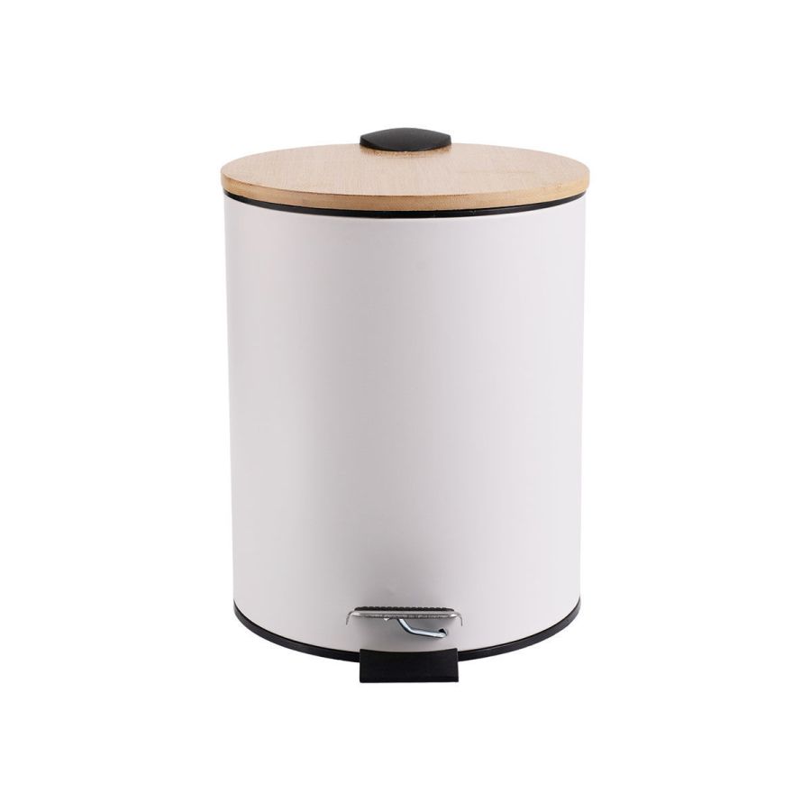 Χαρτοδοχείο Μπάνιου 5lt Soft Close Λευκό Estia Home Art Bamboo Essentials 02-12731