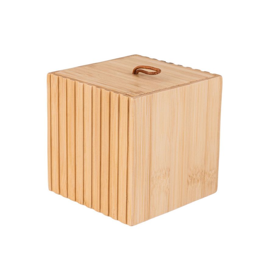 Κουτί Αποθήκευσης & Οργάνωσης 9x9x8cm Estia Home Art Bamboo Essentials 02-13165