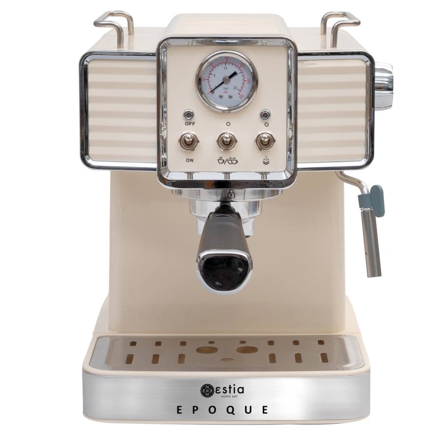 Μηχανή Espresso Retro Epoque 1350watt 20bar 1,5lt Beige Estia Home Art 06-12342