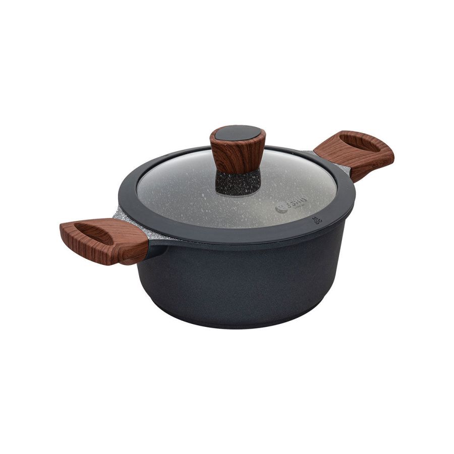 Κατσαρόλα 20cm 2,5lt Αντικολλητική Χυτού Αλουμινίου Estia Home Art Stone 01-1131