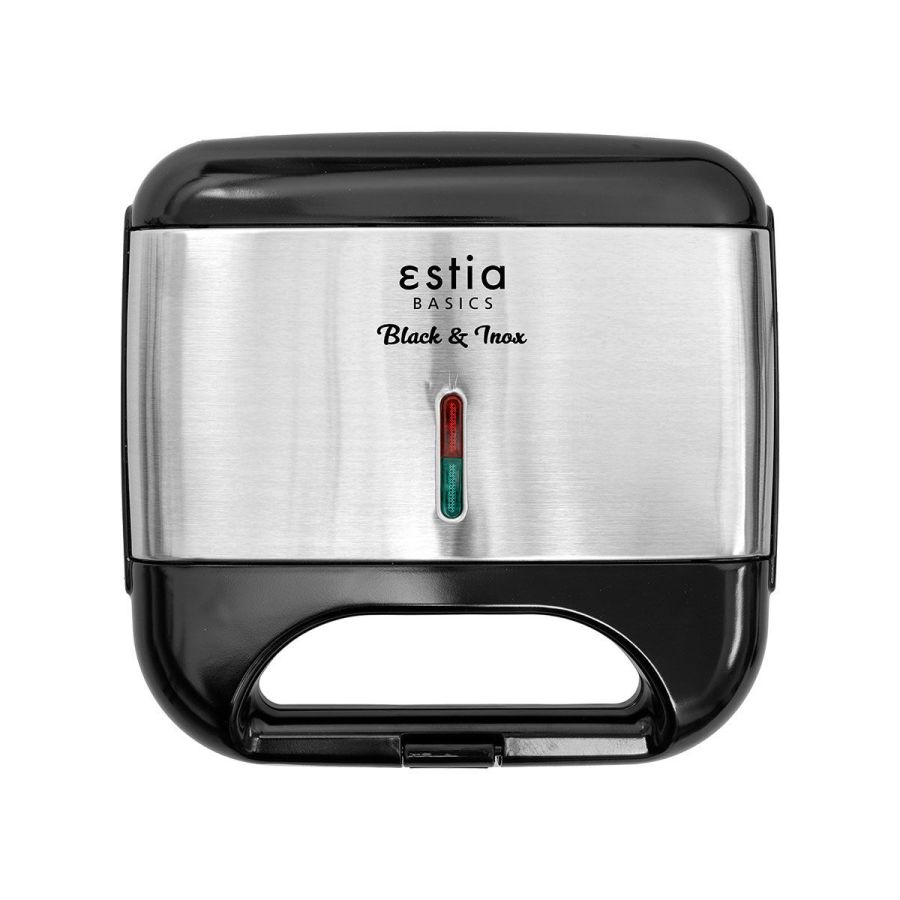 Τοστιέρα 2 Θέσεων 800w Estia Home Art Black & INox 06-12175