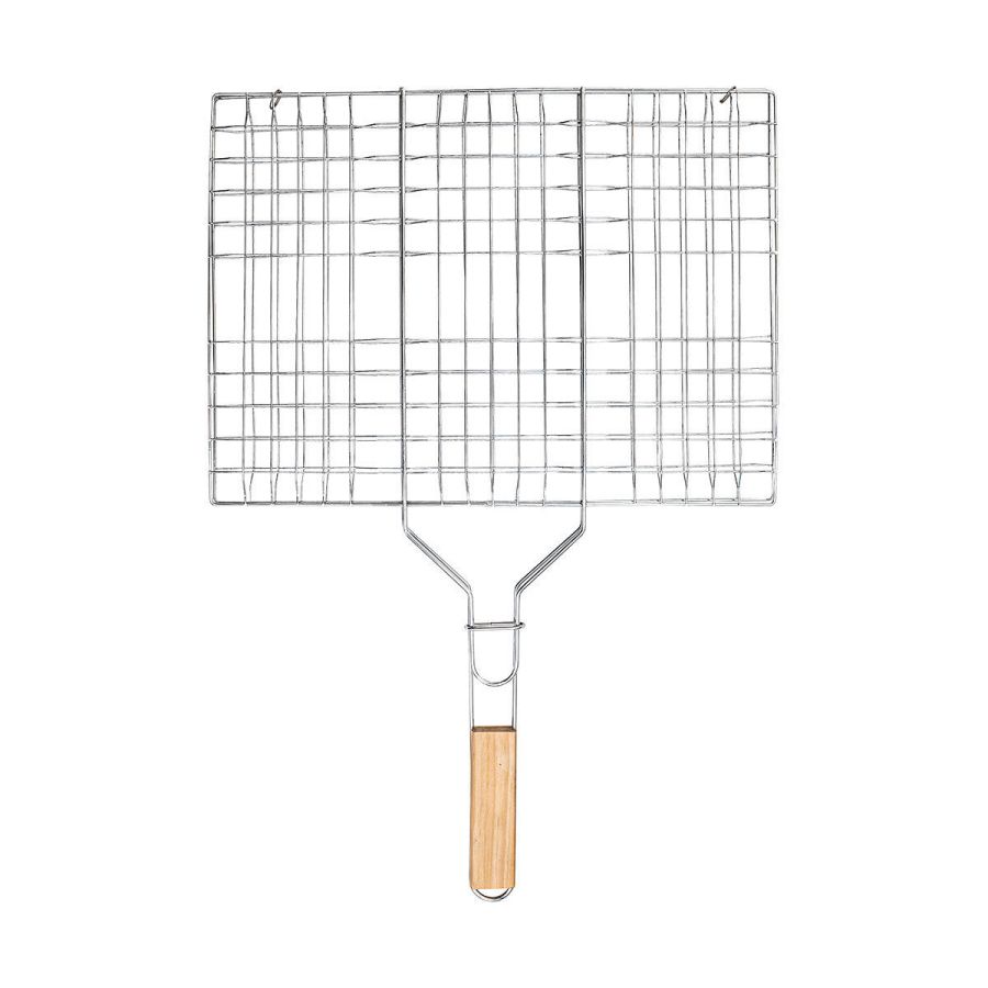 Σχάρα Ψησίματος Barbeque Μεταλλική 60x40cm με Ξύλινη Λαβή  Estia Home Art 05-9472