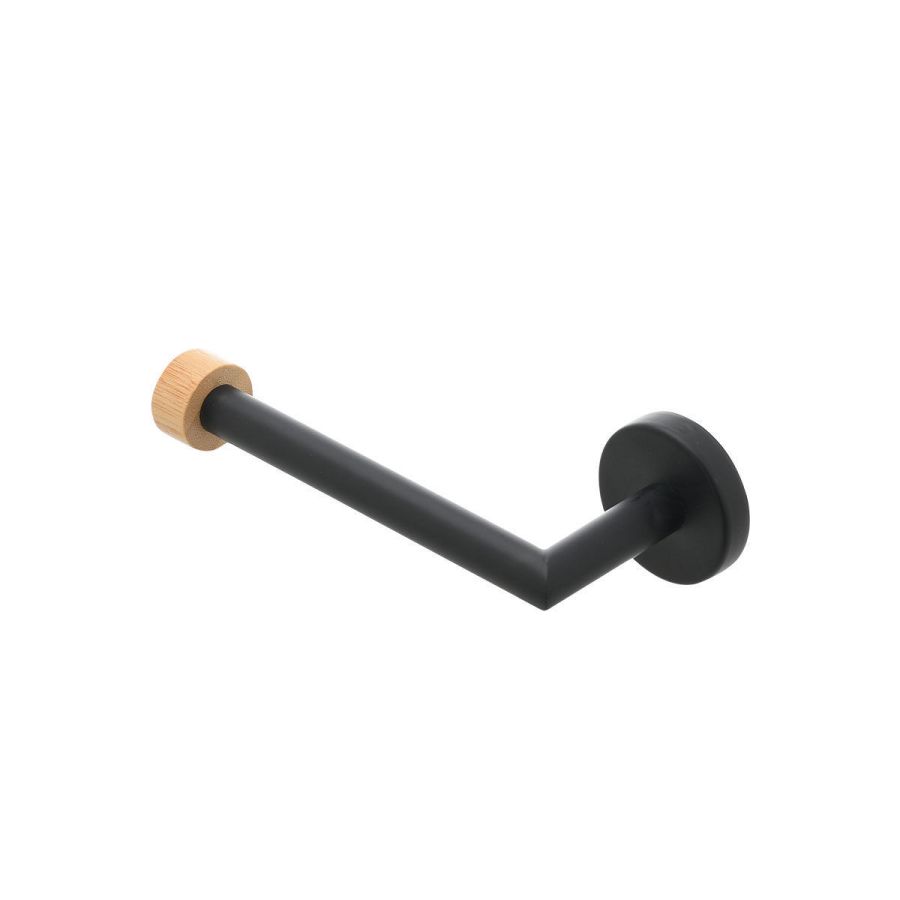 Χαρτοθήκη Επιτοίχια Μεταλλική Μαύρη Estia Home Art Bamboo Essentials 02-14766