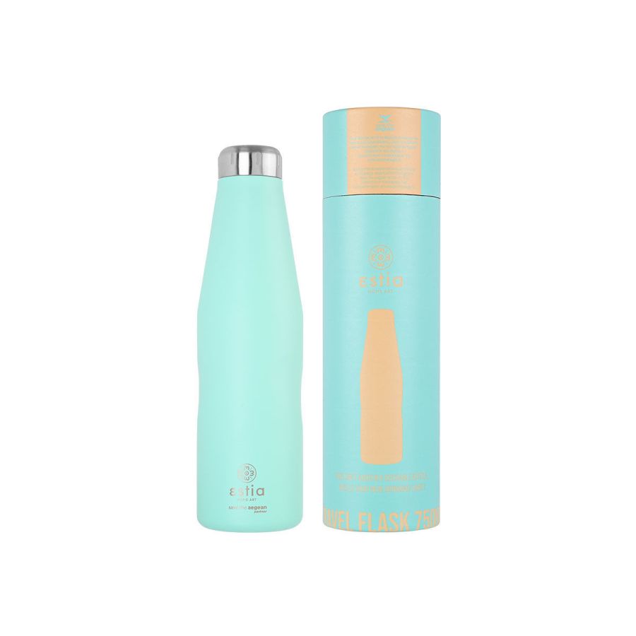 Θερμός 750ml Travel Flask Εstia Home Art Save The Aegean Bermuda Green 01-16593