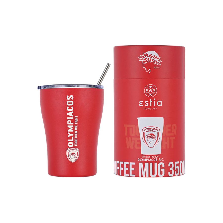 Θερμός Coffee Mug 350ml OLYMPIAKOS BC Edition Estia Home Art 00-13264