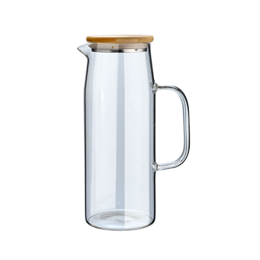 Κανάτα Γυάλινη 1000ml με Καπάκι Estia Home Art Bamboo Essentials 01-19587