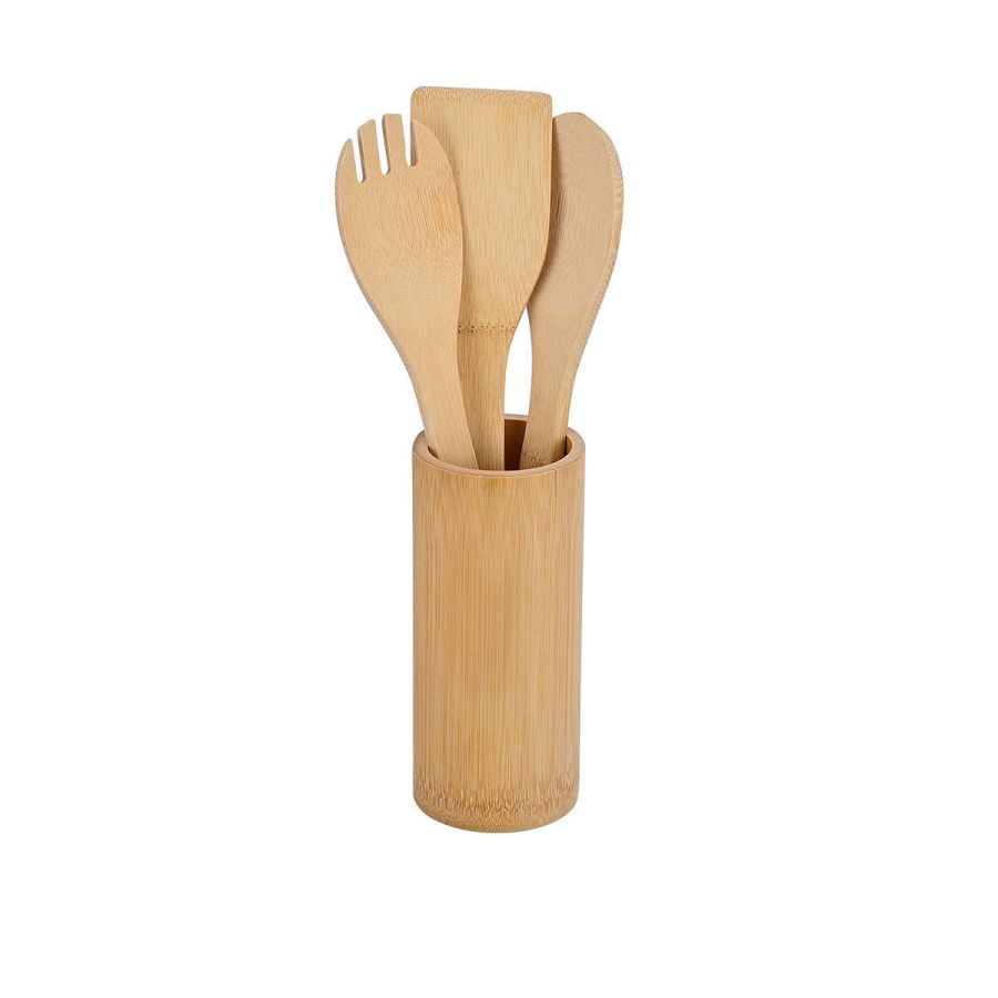 Εργαλεία Μαγειρικής με Θήκη Σετ 4 τμχ. Estia Home Art Bamboo Essentials 02-18191
