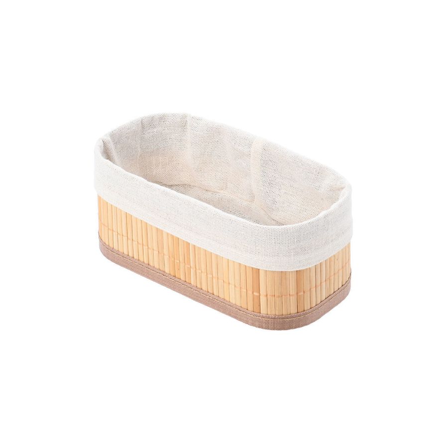 Καλάθι Οργάνωσης με Επένδυση 19,5x10cm Estia Home Art Bamboo Essentials 02-19648