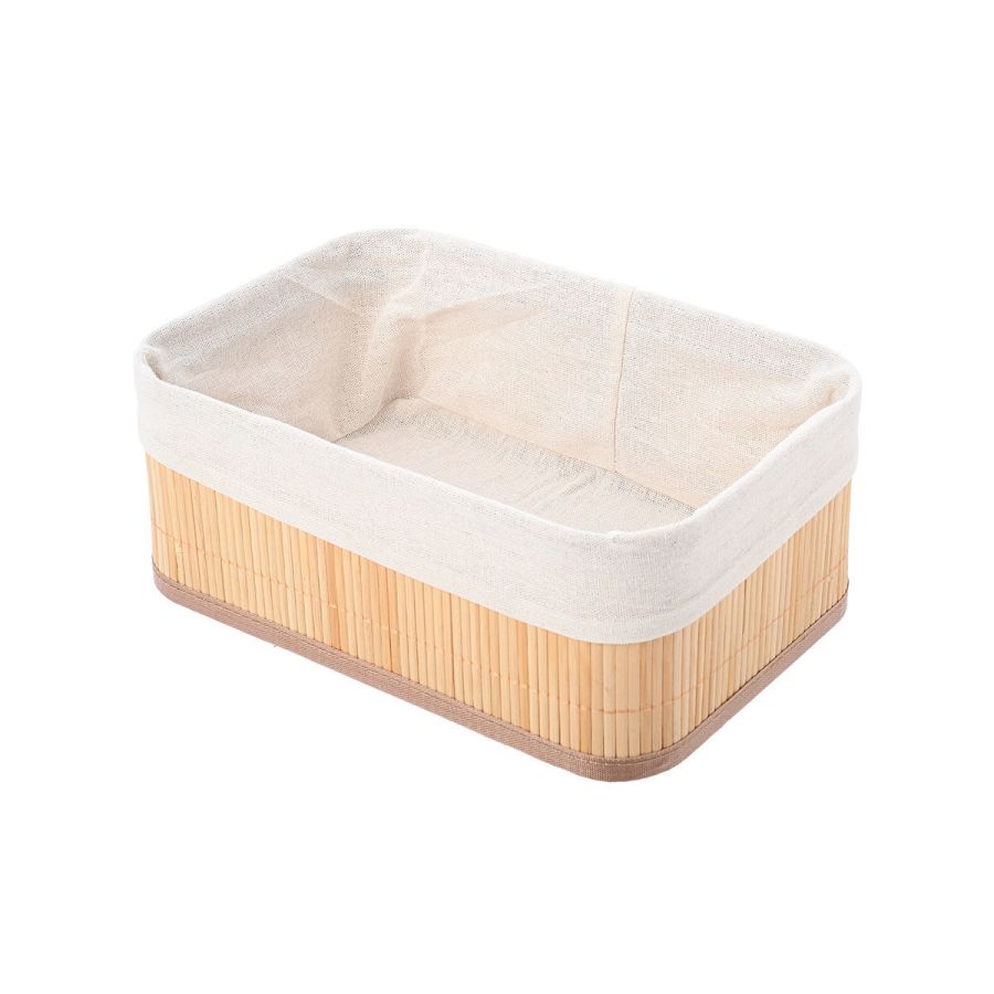 Καλάθι Οργάνωσης με Επένδυση 30x20cm Estia Home Art Bamboo Essentials 02-19662