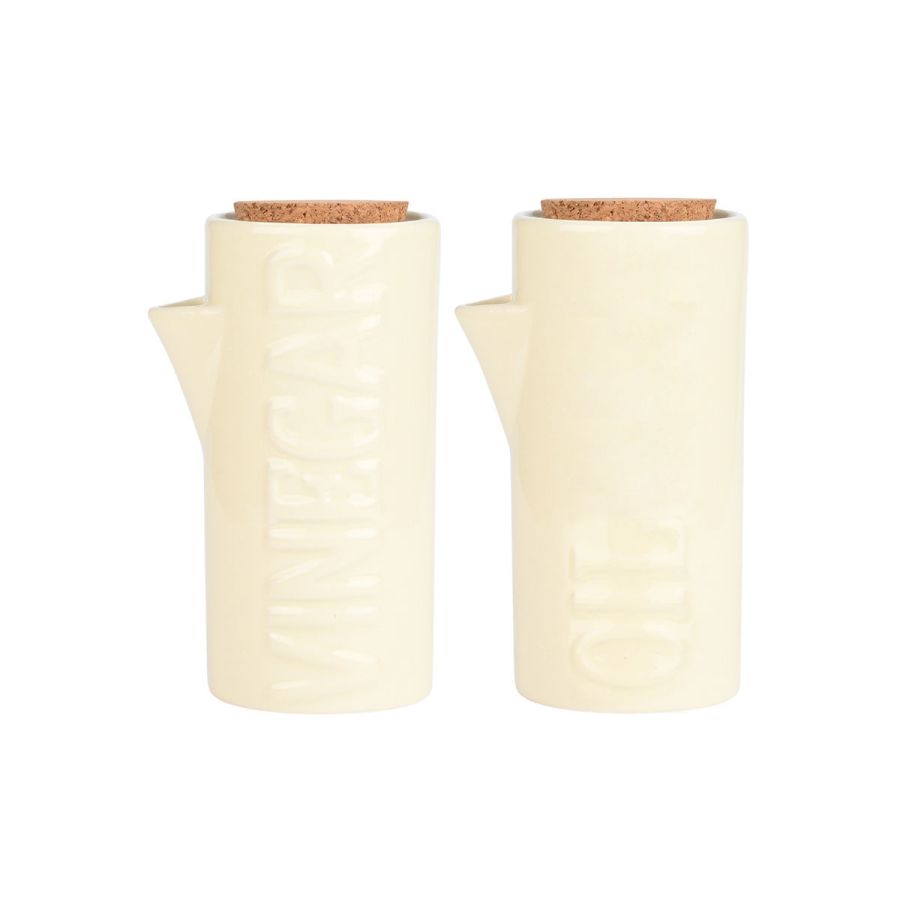 Μπουκάλια για Λάδι & Ξύδι Κεραμικά Estia Home Art Allure Ivory 01-24987