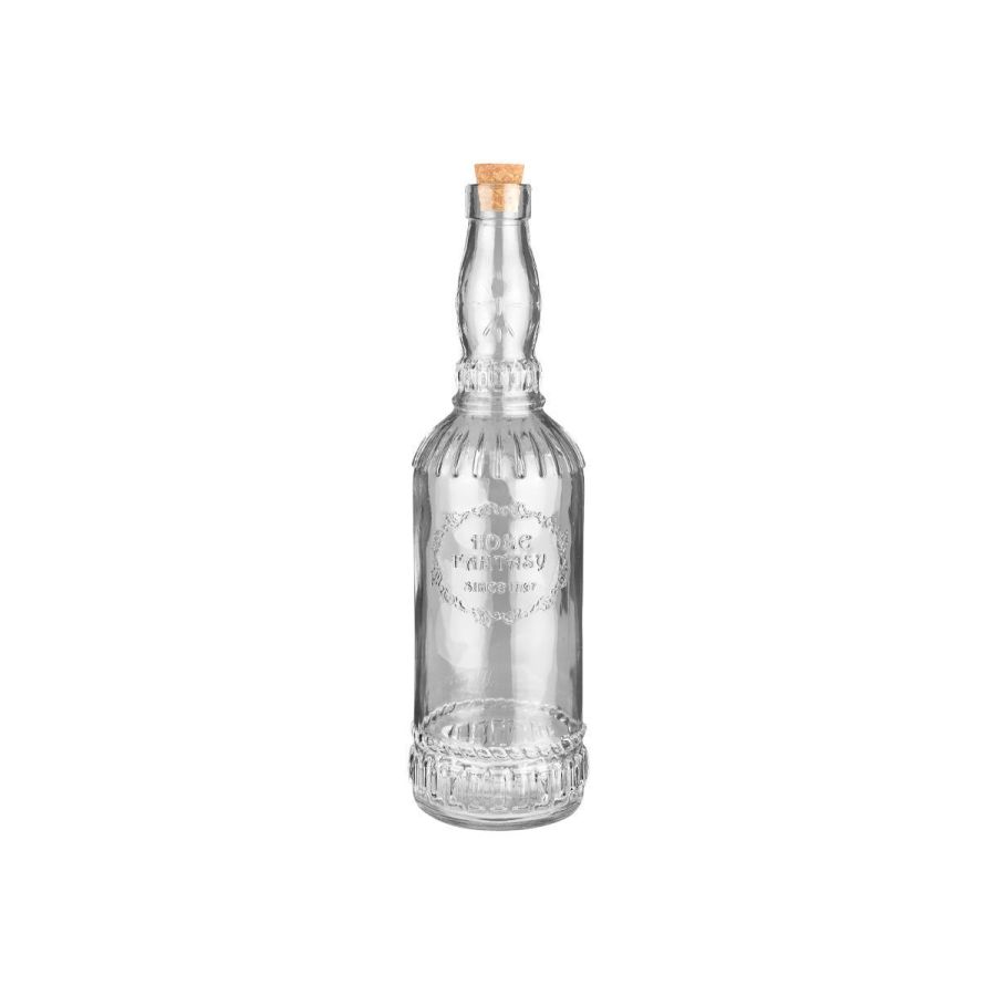 Μπουκάλι Γυάλινο 720ml με Καπάκι Φελλού Estia Home Art 01-21849