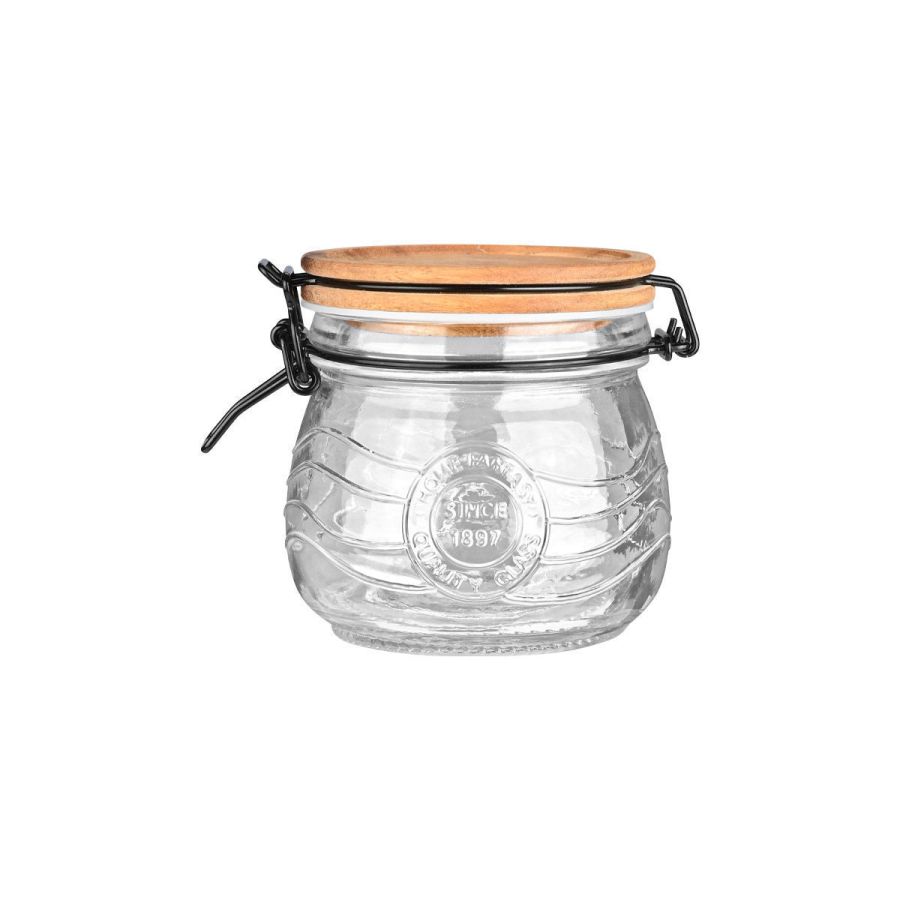 Δοχείο Αποθήκευσης Γυάλινο 500ml με Καπάκι Κλιπ Estia Home Art Allure 01-23881