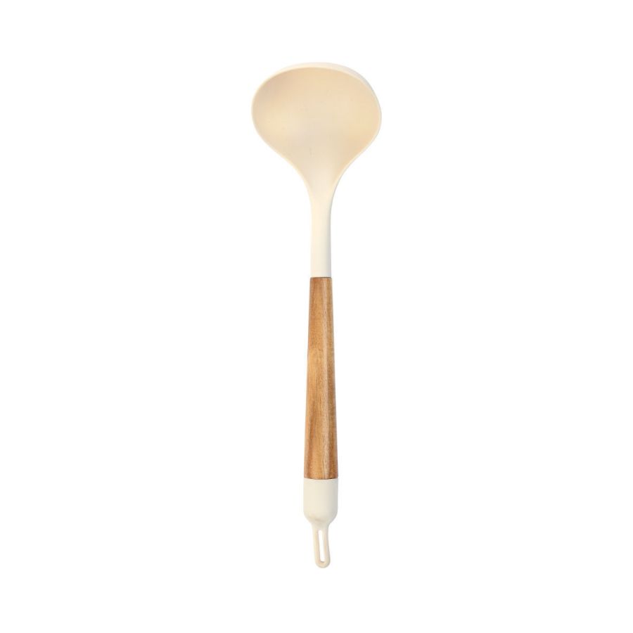 Κουτάλα Βαθιά Ξύλο Ακακίας-Σιλικόνη Estia Home Art Allure PVT Ivory 01-24871