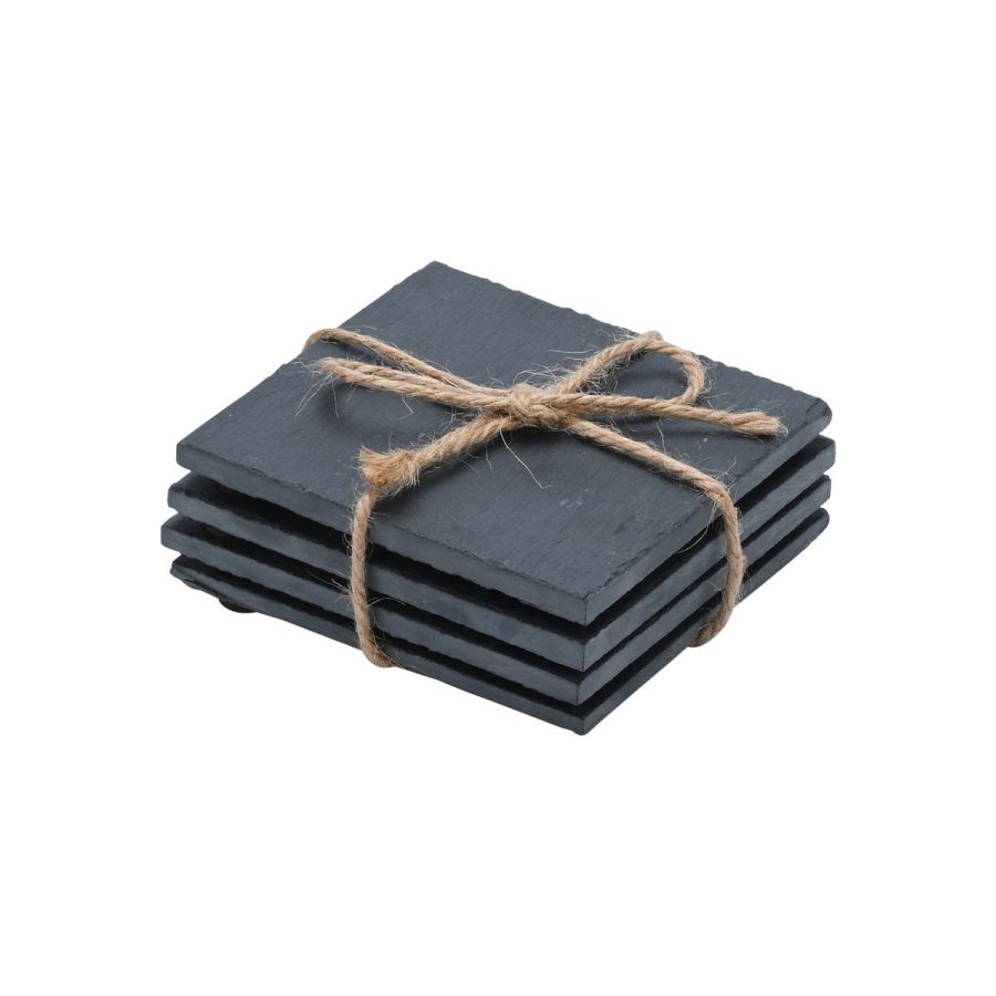 Σουβέρ Τετράγωνα Σχιστόλιθου 10x10cm Σετ 4τμχ. Estia Home Art 07-24093