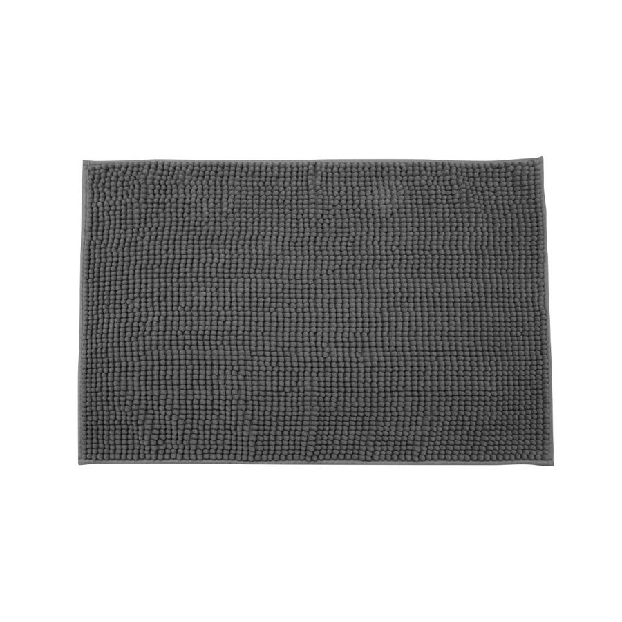 Ταπέτο Μπάνιου 80x50cm Πολυεστέρα Ανθρακί Estia Home Beads 02-20699