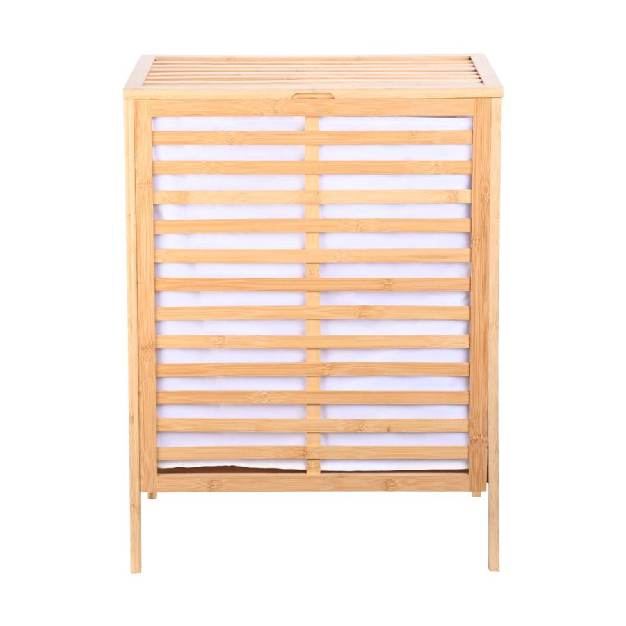 Καλάθι Απλύτων Διπλό 60lt Estia Home Art Bamboo Essentials 02-23775