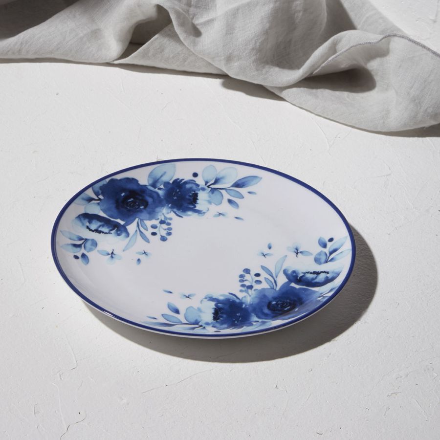 Πιάτο Ρηχό Πορσελάνινο 20cm Estia Home Art Blue Rose 07-16111