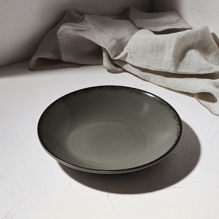 Πιάτο Βαθύ Πορσελάνινο 23cm Estia Home Art Pearl Grey 07-16388