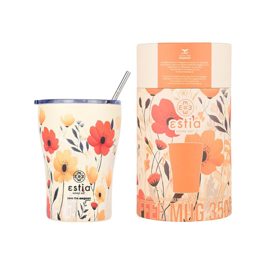 Θερμός Coffee Mug 350ml Estia Home Art Save the Aegean Summer Reverie 01-23003