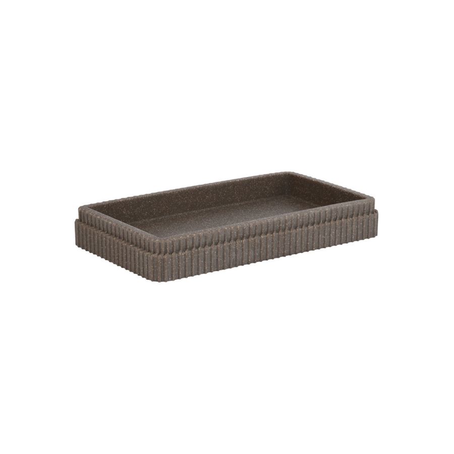 Δίσκος Μπάνιου Γκρι Ρητίνη 19x10.3x2.8cm Estia Home Art Wire 02-26219