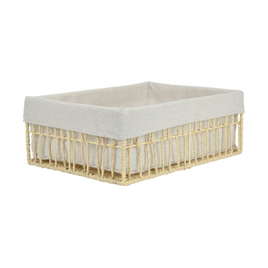 Καλάθι Αποθήκευσης & Οργάνωσης Μπεζ 36x27x13cm Estia Home Art Nest 02-28008