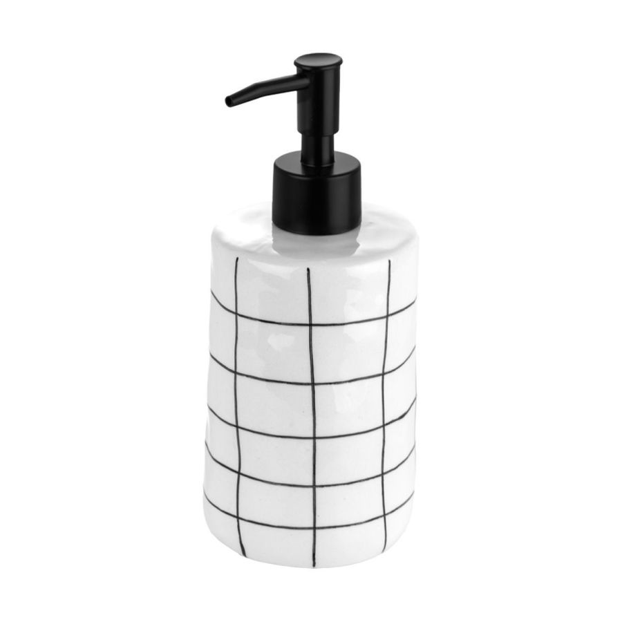 Αντλία Υγρού Σαπουνιού 400ml Κεραμικό Λευκό 7,5x18cm Estia Home Art Cage 02-27612