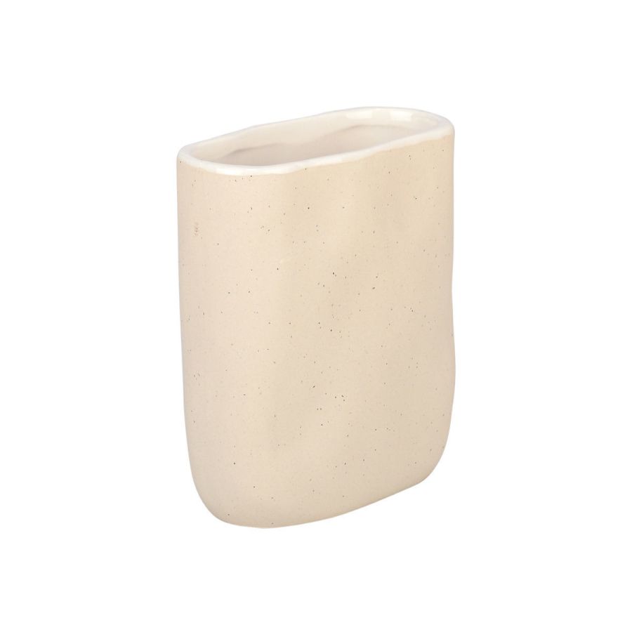 Ποτηράκι Μπάνιου Μπεζ Κεραμικό  8.5x4.5x11cm Estia Home Art Grain 02-27636