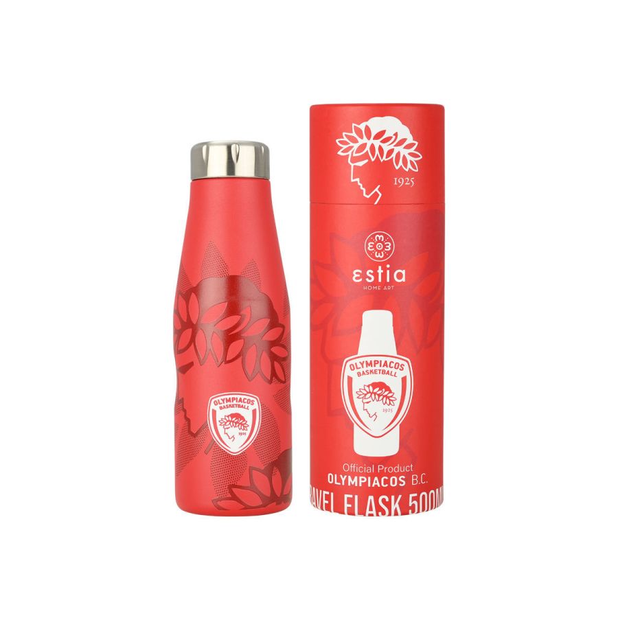 Θερμός 500ml Travel Flask Olympiacos BC Edition Estia Home Art 00-27179