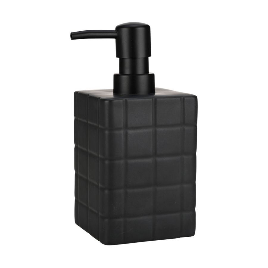 Ανλία Σαπουνιού Μαύρη Κεραμική 450ml 7,5x13cm Estia Home Art Tiles 02-27698