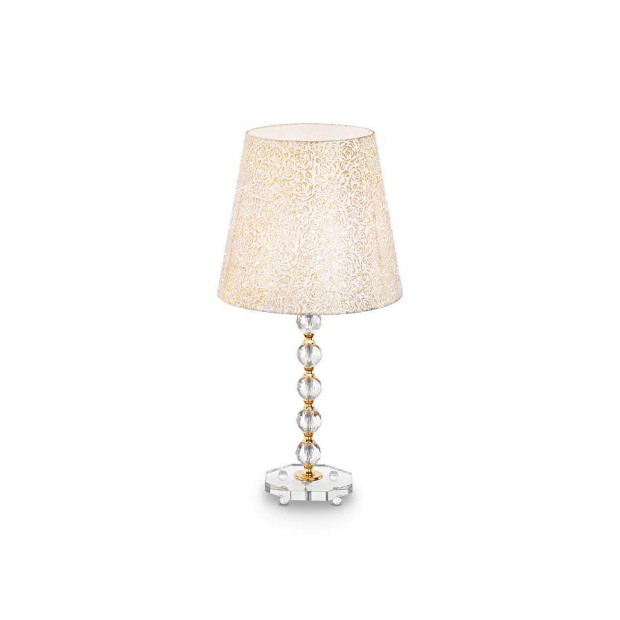 Λαμπατέρ Επιτραπέζιο  Ø 350 x H 675 mm 1xE27 Χρυσαφί Ideal Lux Queen TL1 Big 077758