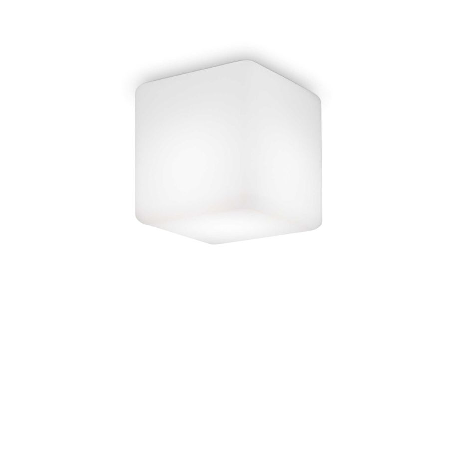 Φωτιστικό Οροφής IP44 L110xH130xP110 mm 1xG9 Λευκό Οπάλ Ideal Lux Luna PL1 213200