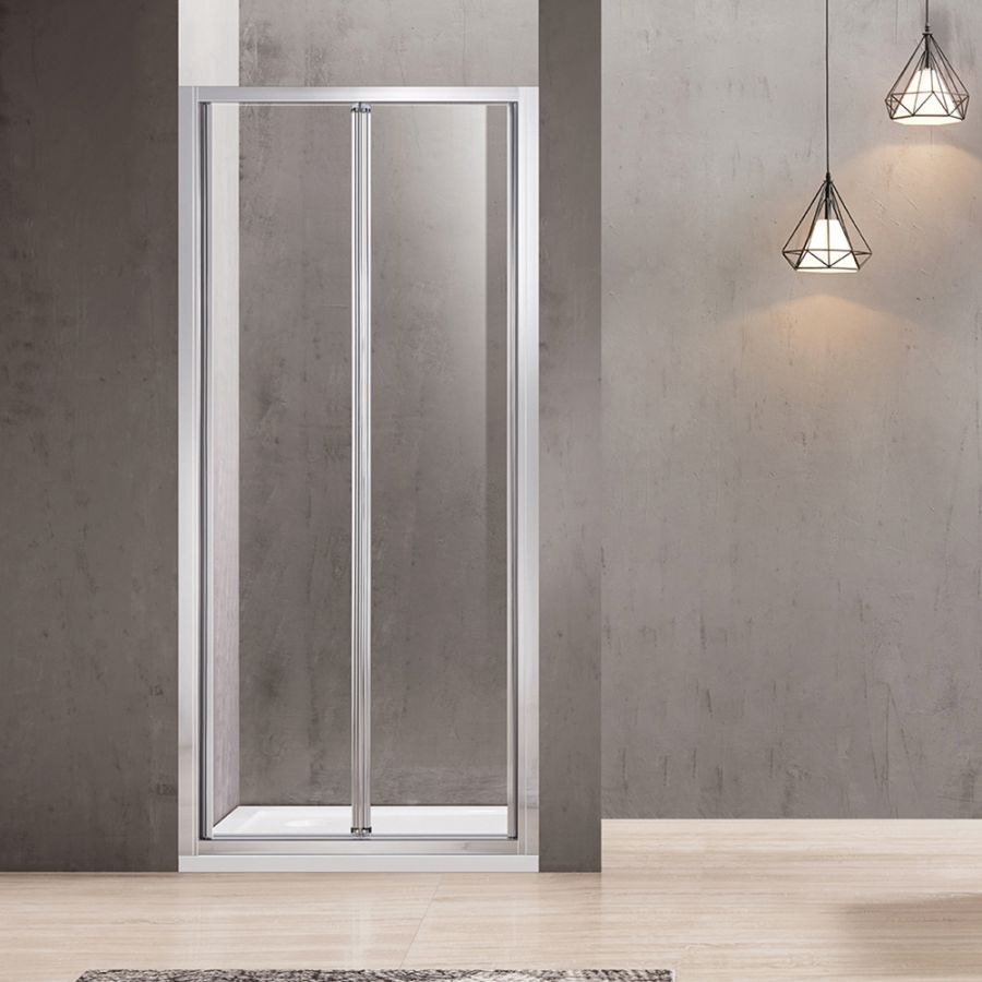 Καμπίνα 80xH180cm σπαστή ευθύγραμμη, αντιστρέψιμη με σταθερό πλαϊνό 70cm Orabella Fusion 30451-30454
