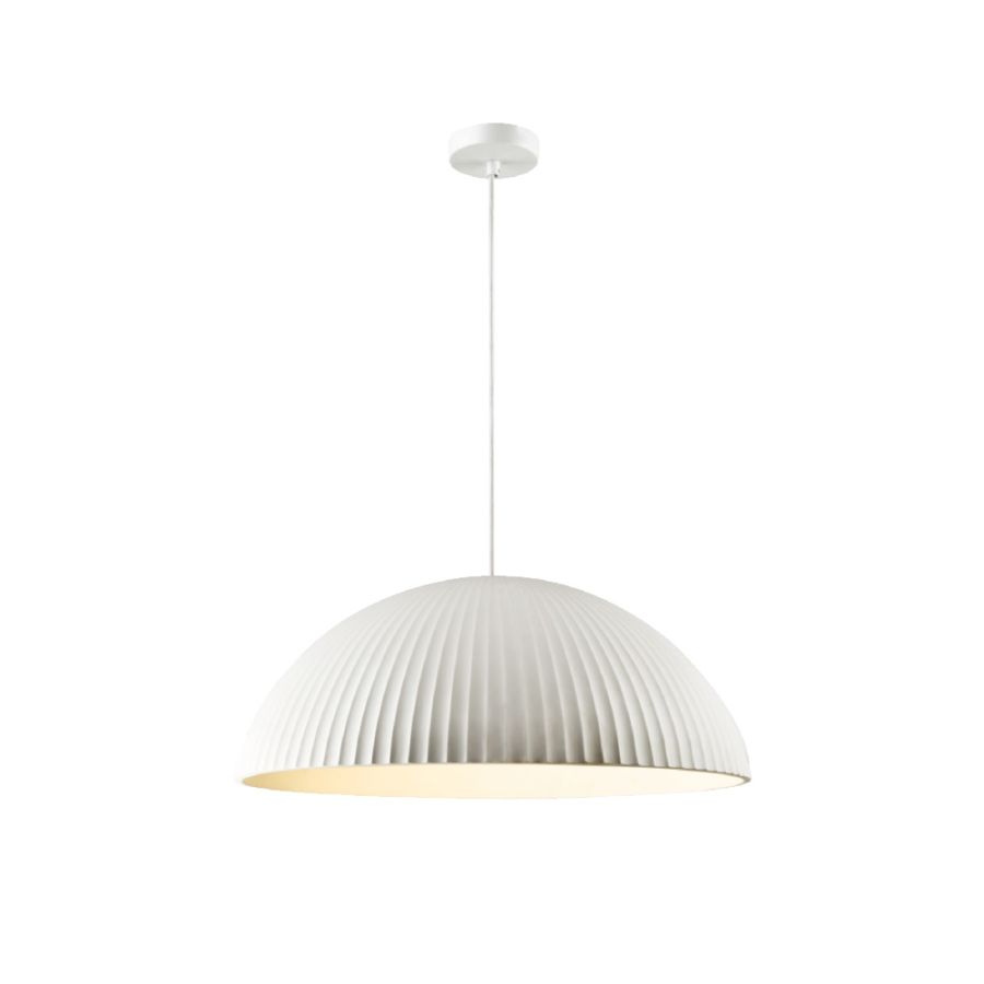 Κρεμαστό φωτιστικό λευκό από γύψο 1XE27 D:60cm 4063-White