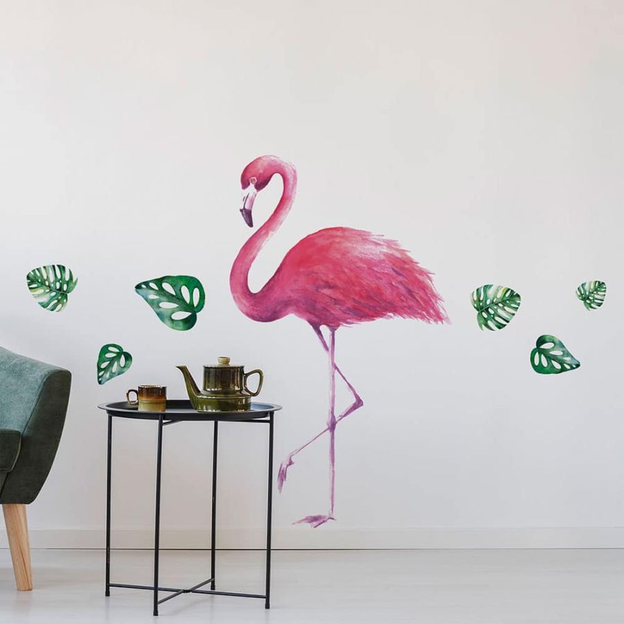 Tropical Flamingos αυτοκόλλητα τοίχου βινυλίου Ango 44237