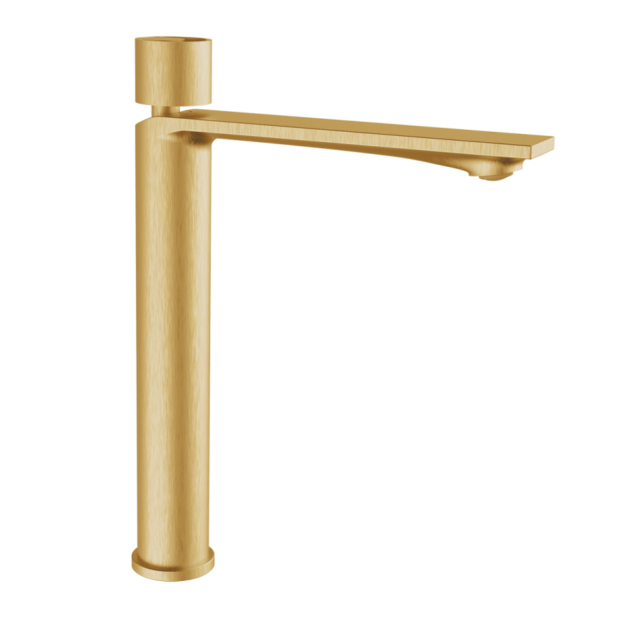 Μπαταρία Νιπτήρα Ψηλή με Βαλβίδα Clic Clac Armando Vicario Halo Gold Brushed 515041-201