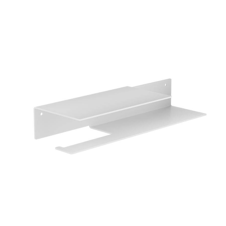 Χαρτοθήκη με Ράφι W330xD110xH60mm Stainless Steel White Mat Verdi Strantza 7230201