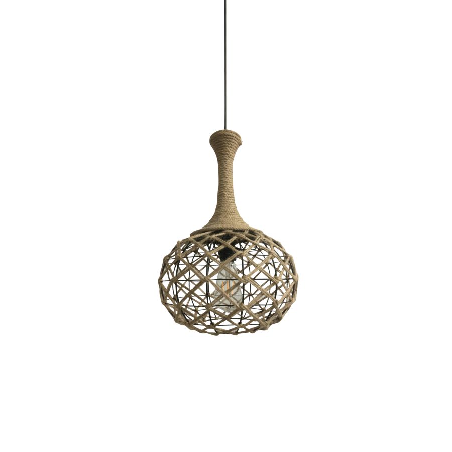 HM7 REP PENDANT LAMP BLACK METAL & ROPE Z3 HOMELIGHTING 77-3612