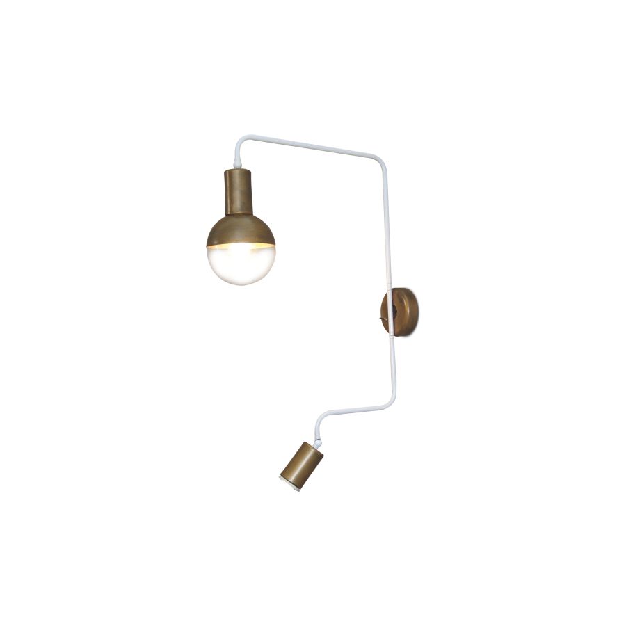 HL-3555-2S CALLIE OLD BRONZE & WHITE WALL LAMP HOMELIGHTING 77-3971