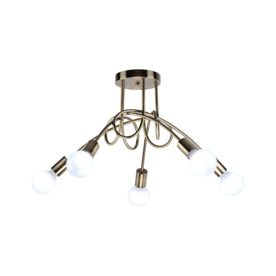 KQ 2627/5 QUIRKY ANTIQUE BRONZE CEILING LAMP Z3 HOMELIGHTING 77-8090