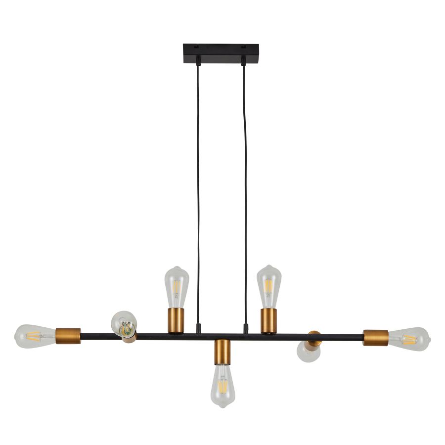 SE21-AB-85 CODY ANTIQUE BNRASS & BLACK METAL PENDANT Δ4 HOMELIGHTING 77-8240