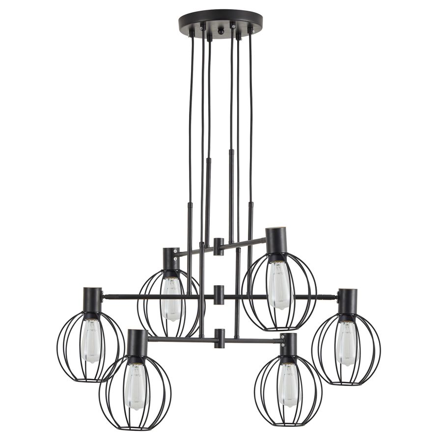 SE21-BL-100-GR2 ADEPT PENDANT Black Metal Pendant Black Metal Grid+ HOMELIGHTING 77-8878