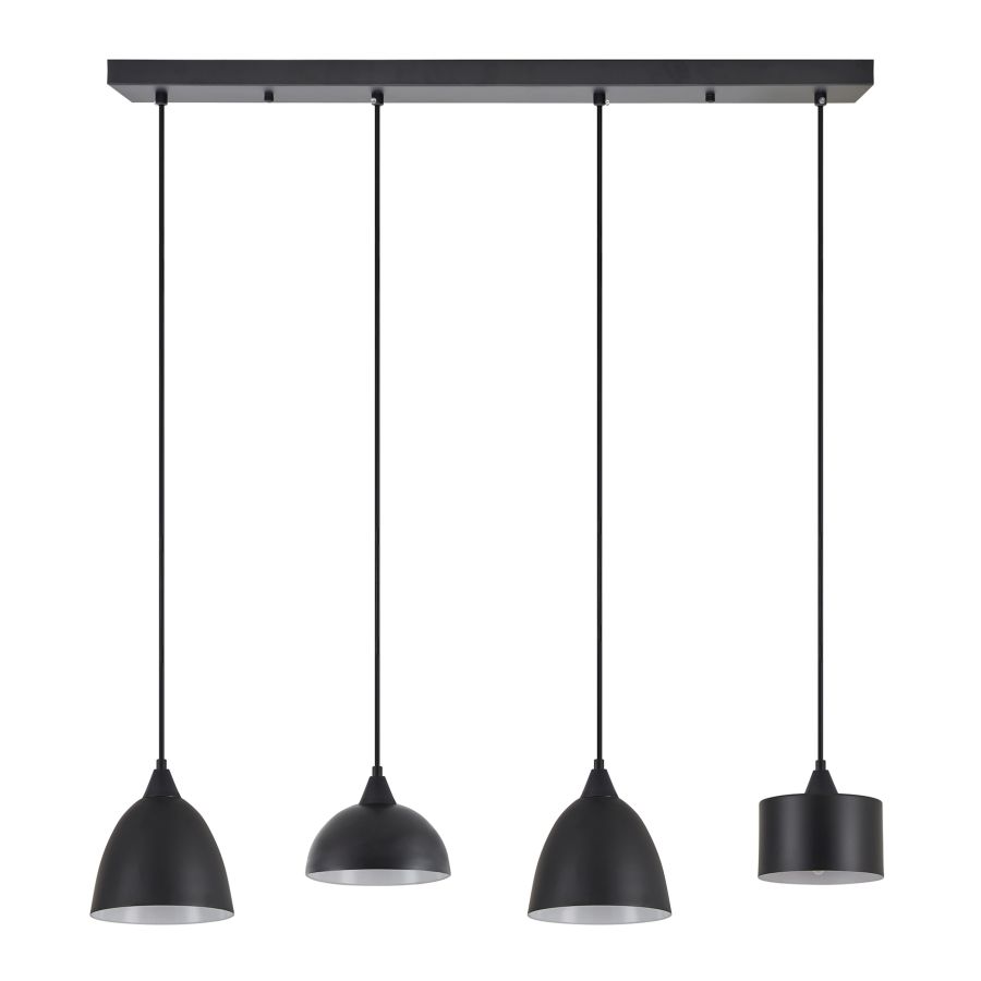 SE21-BL-B10-4BL-MS123 ADEPT FLEX Black Metal Shade Pendant+ HOMELIGHTING 77-8957