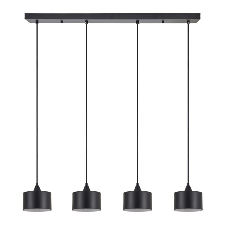 SE21-BL-B10-4BL-MS1 ADEPT PENDANT Black Metal Shade+ HOMELIGHTING 77-9040