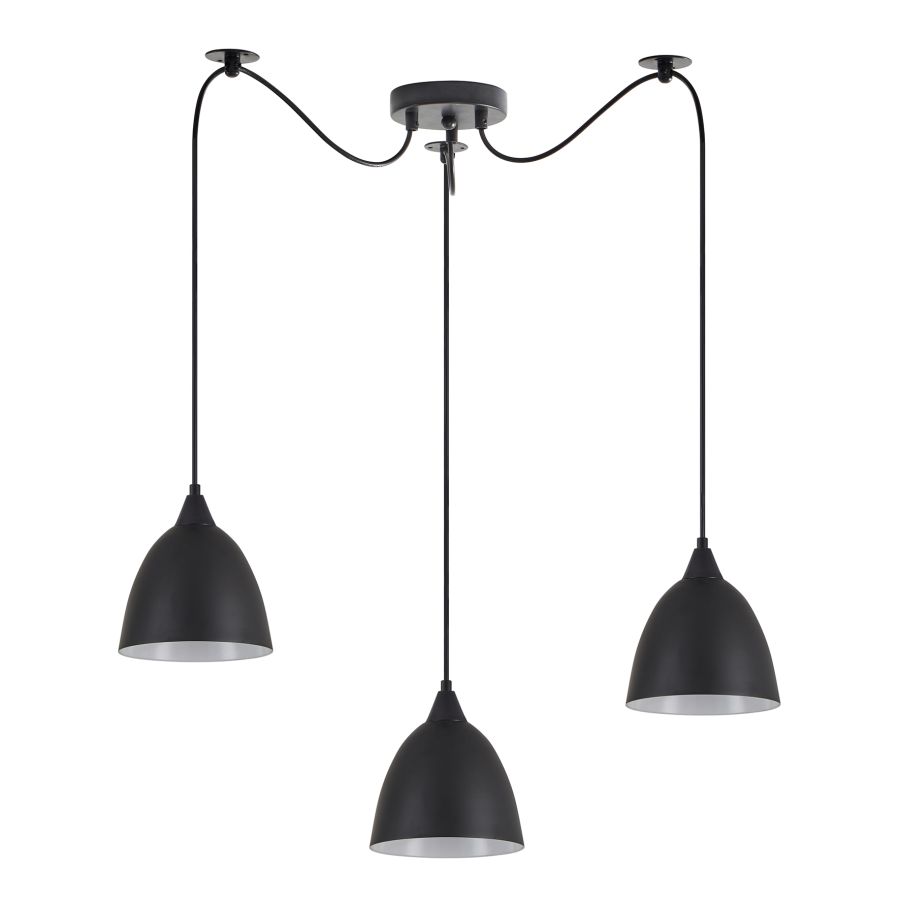 SE21-BL-B10-BL3-MS2 ADEPT PENDANT Black Metal Shade + HOMELIGHTING 77-9046