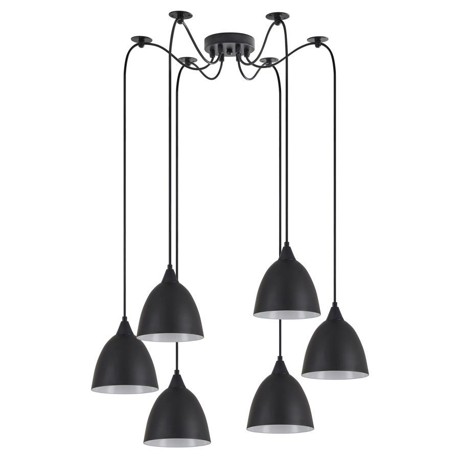 SE21-BL-B10-BL6-MS2 ADEPT PENDANT Black Metal Shade + HOMELIGHTING 77-9049