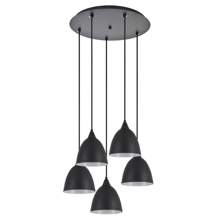 SE21-BL-B10-5BL-MS2 ADEPT PENDANT Black Metal Shade + HOMELIGHTING 77-9050
