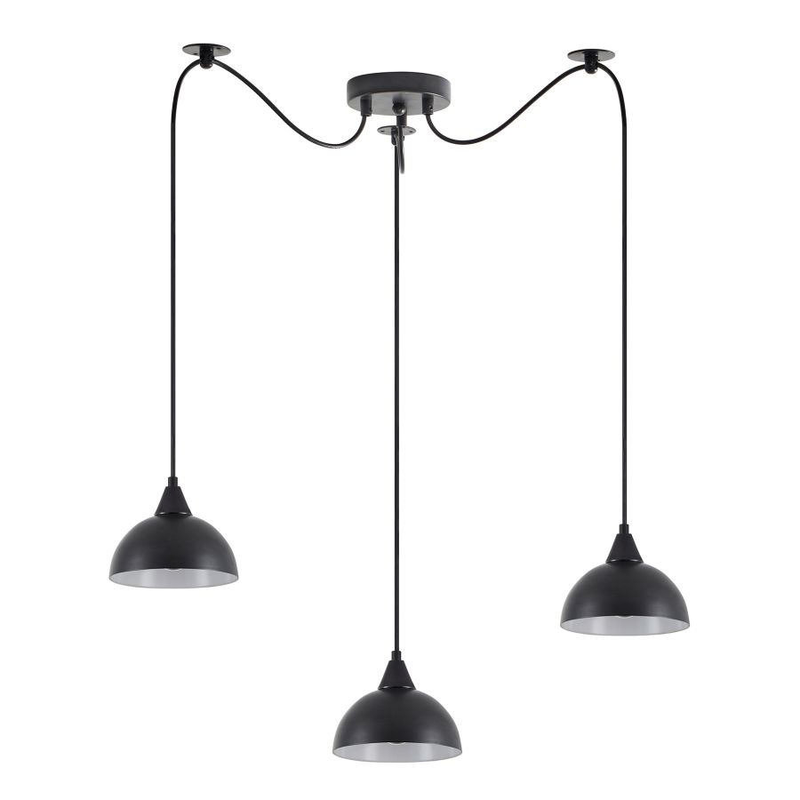 SE21-BL-B10-BL3-MS3 ADEPT PENDANT Black Metal Shade + HOMELIGHTING 77-9054