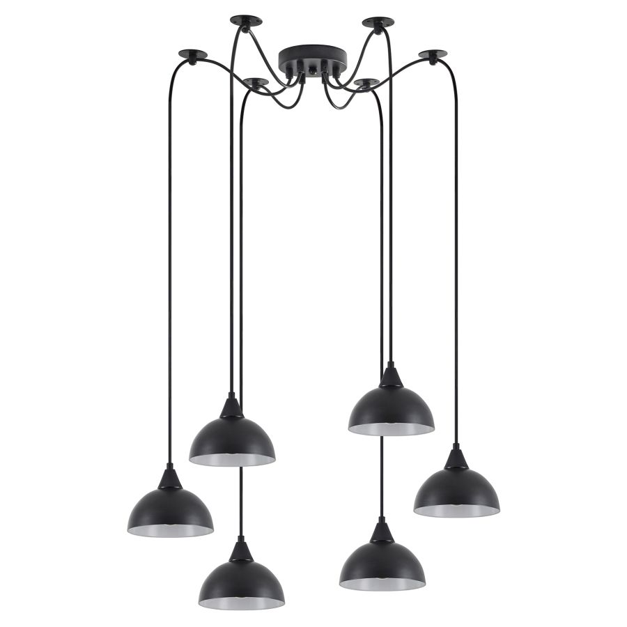 SE21-BL-B10-BL6-MS3 ADEPT PENDANT Black Metal Shade+ HOMELIGHTING 77-9057